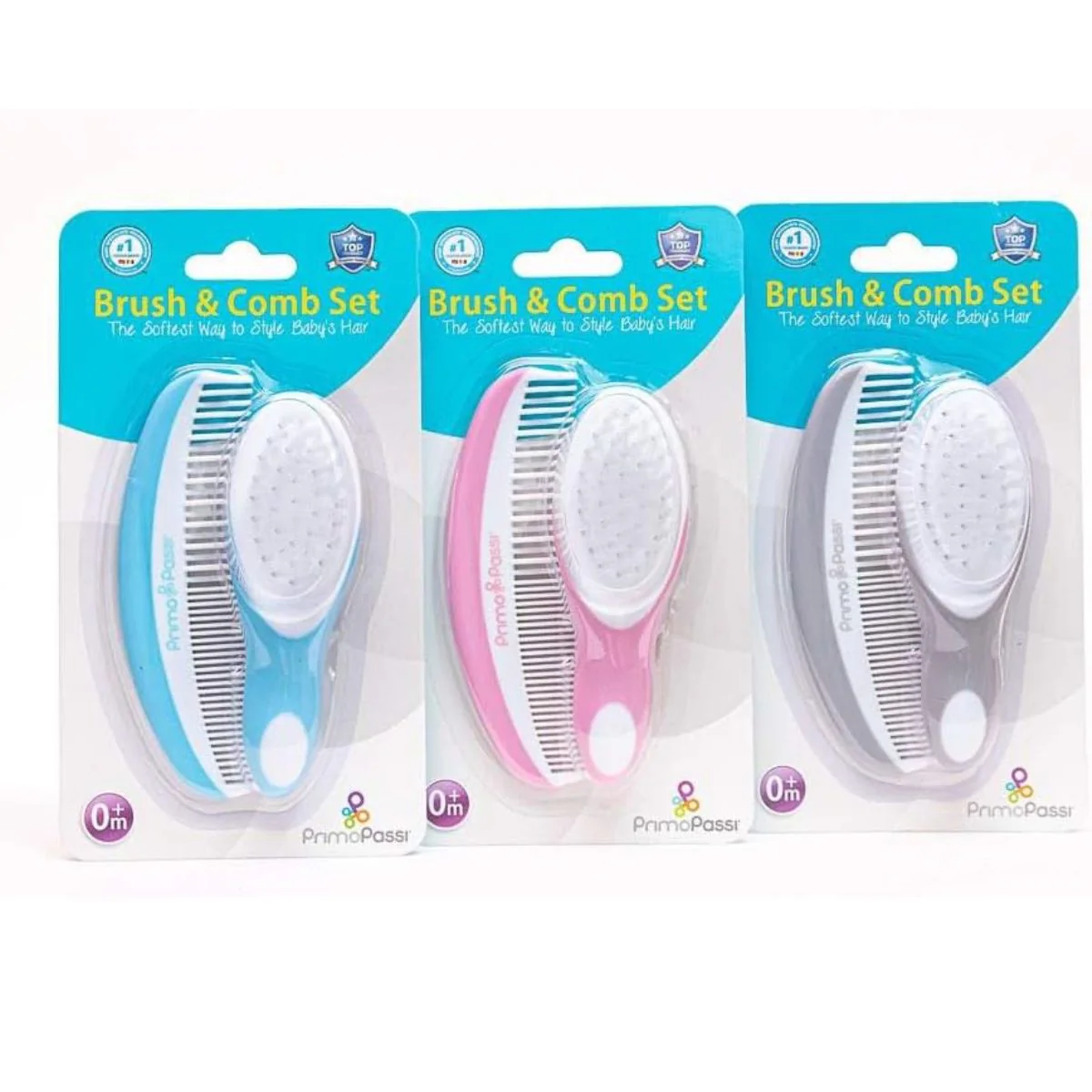 Primo Passi Baby Hair Brush and Comb Set - Pink - Image 8