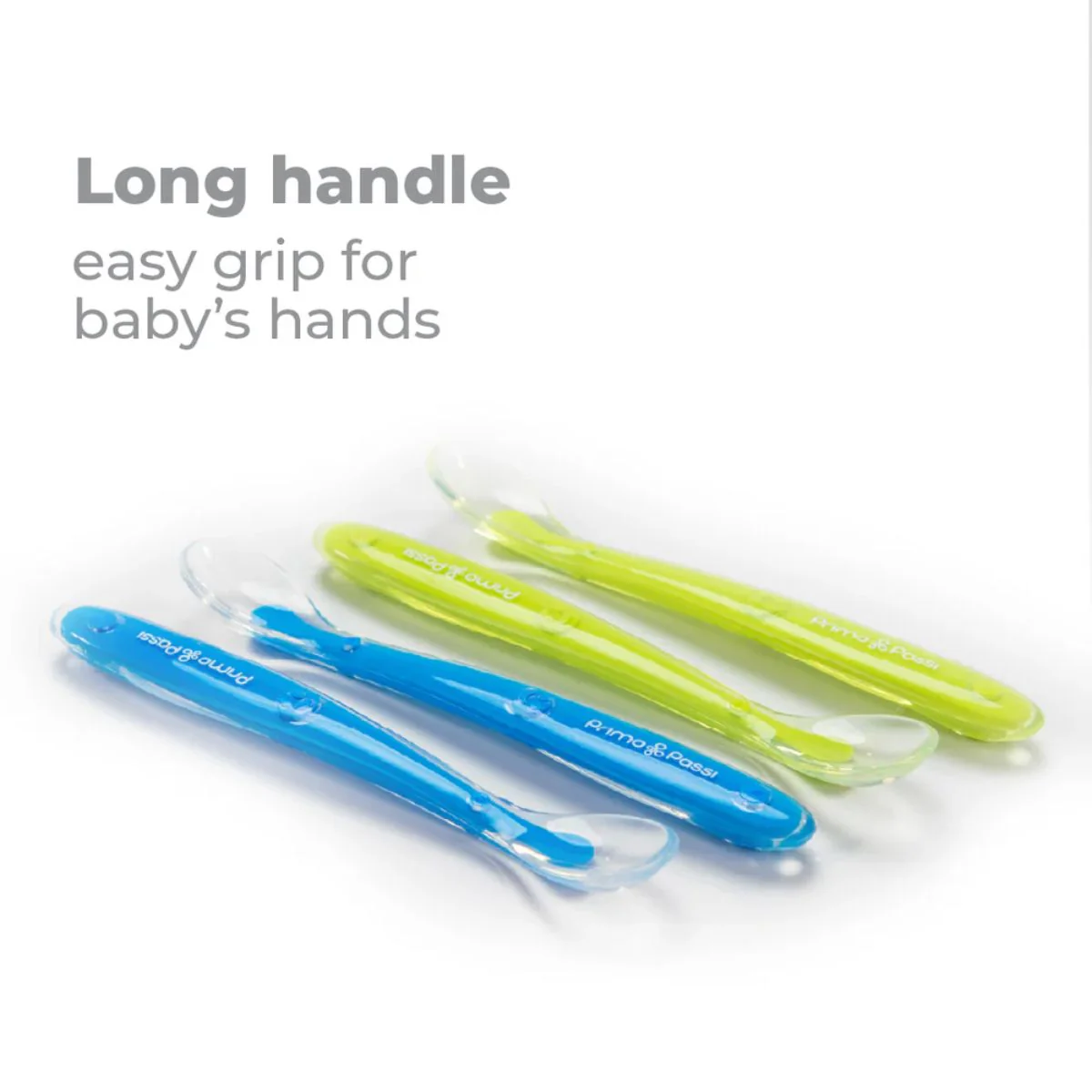 Primo Passi Silicone Spoon 4PK - Blue & Green - Image 2