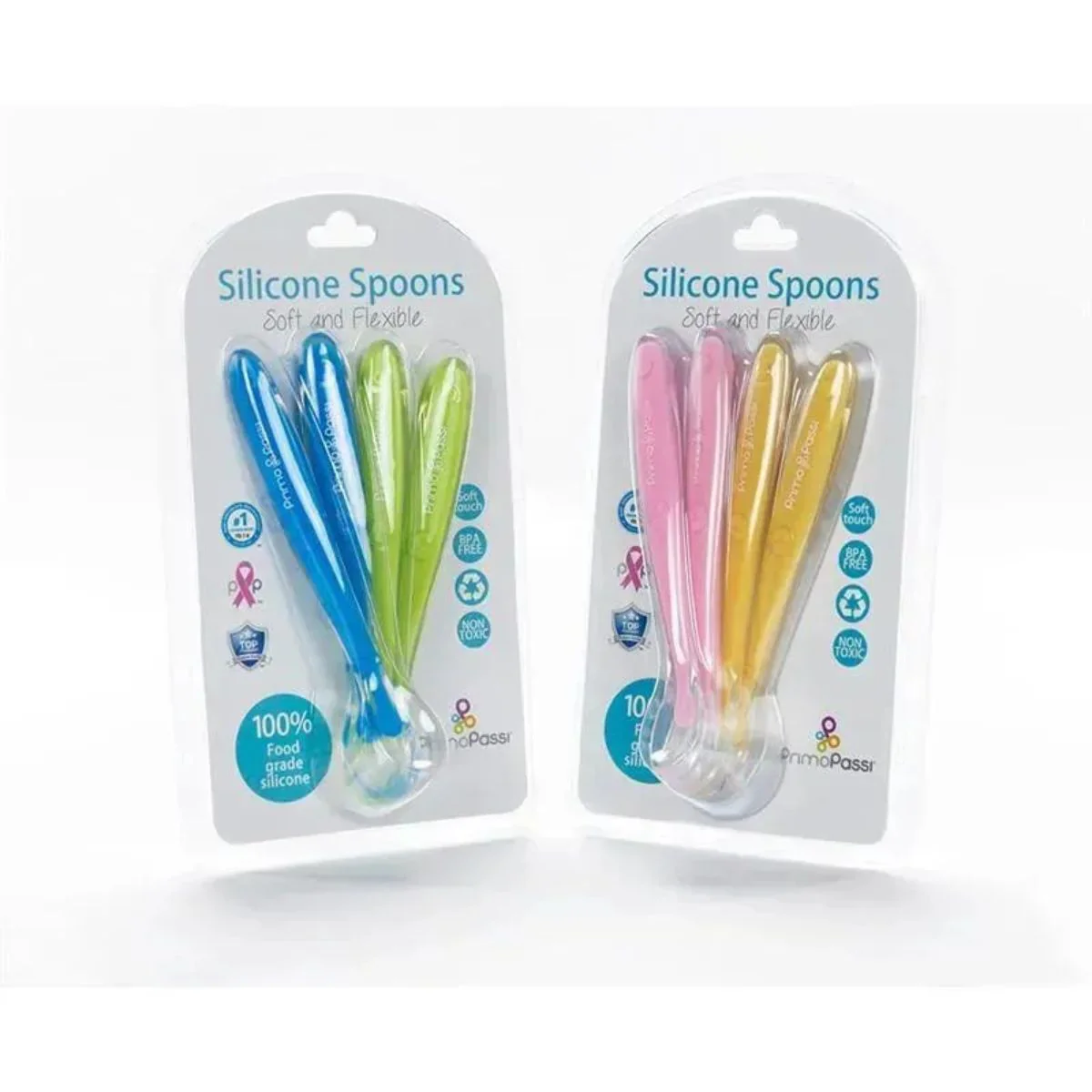 Primo Passi Silicone Spoon 4PK - Blue & Green - Image 7