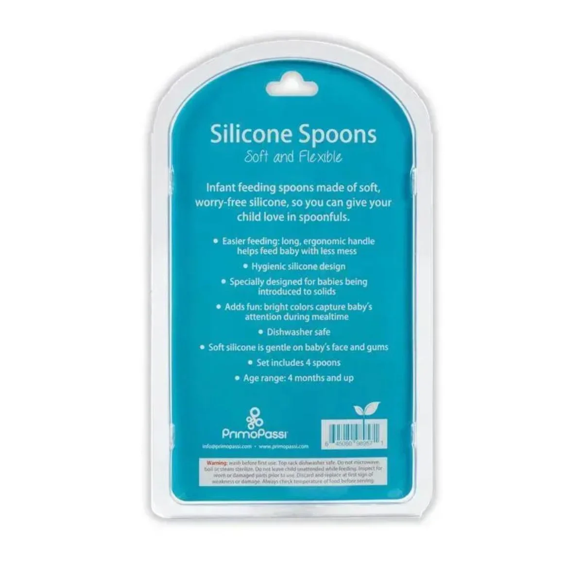 Primo Passi Silicone Spoon 4PK - Blue & Green - Image 8
