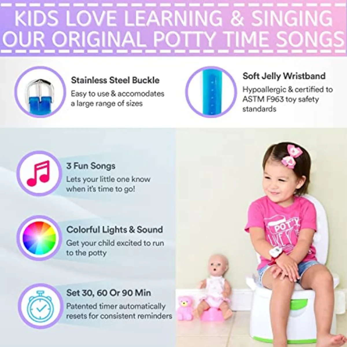 Potty Time Potty Watch - Purple - Image 9
