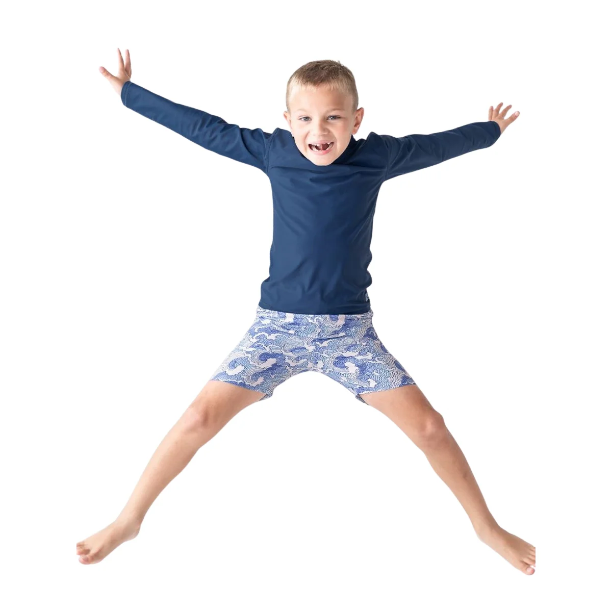 Rugged Butts Long Sleeve Rash Guard - Navy - 12-18M - Image 2