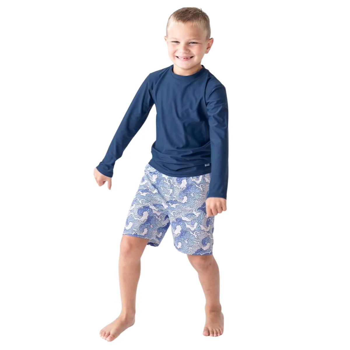 Rugged Butts Long Sleeve Rash Guard - Navy - 12-18M - Image 8