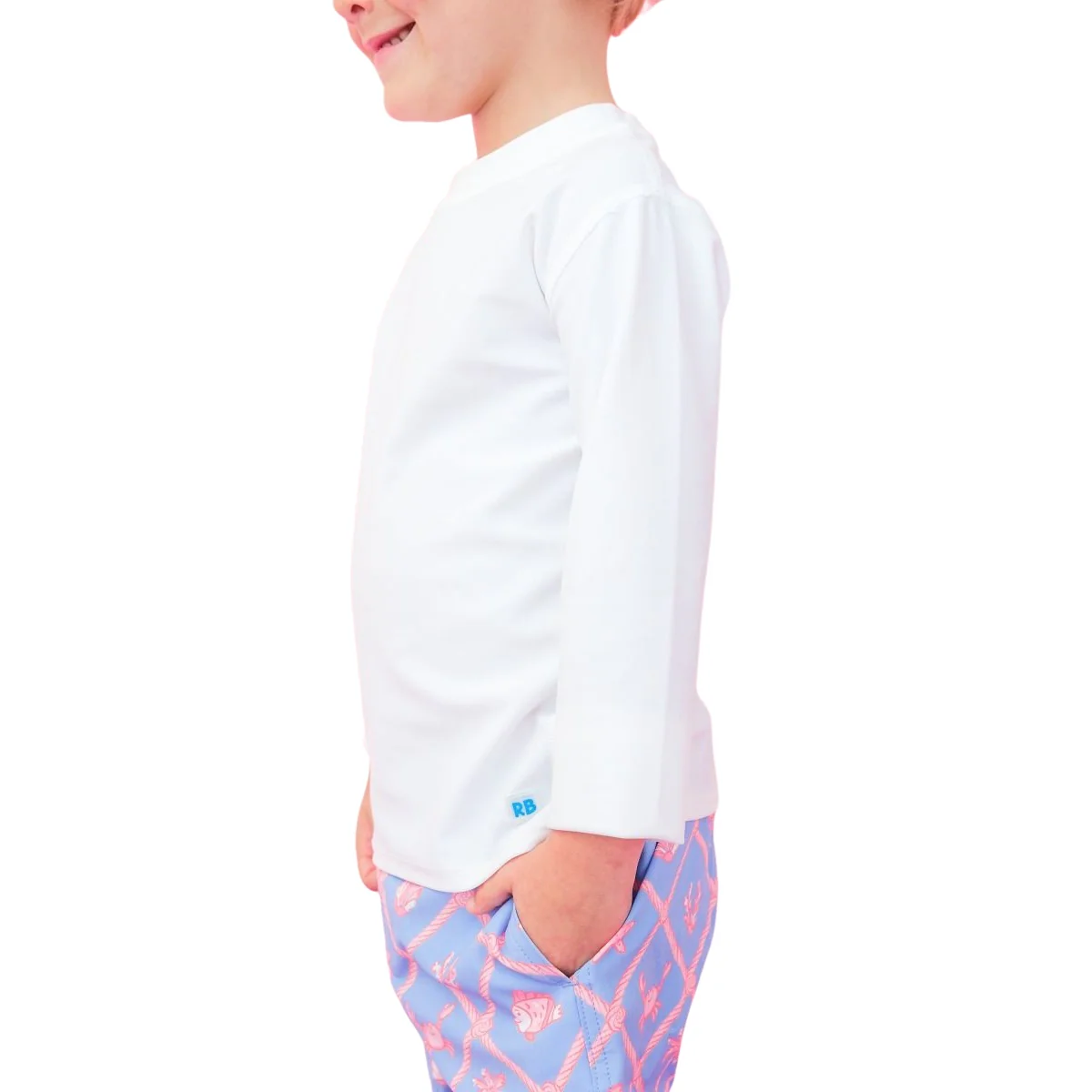 Rugged Butts Long Sleeve Rash Guard - White - 12-18M - Image 5