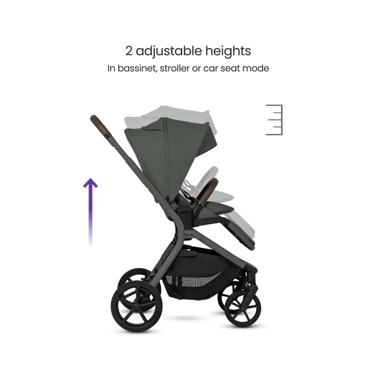 Silver Cross Breez Modular Stroller - Pewter - Image 6