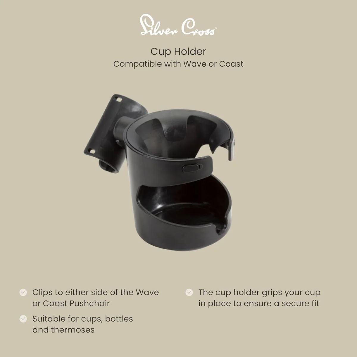 Silver Cross Cup Holder - Wave/Coast - Image 3