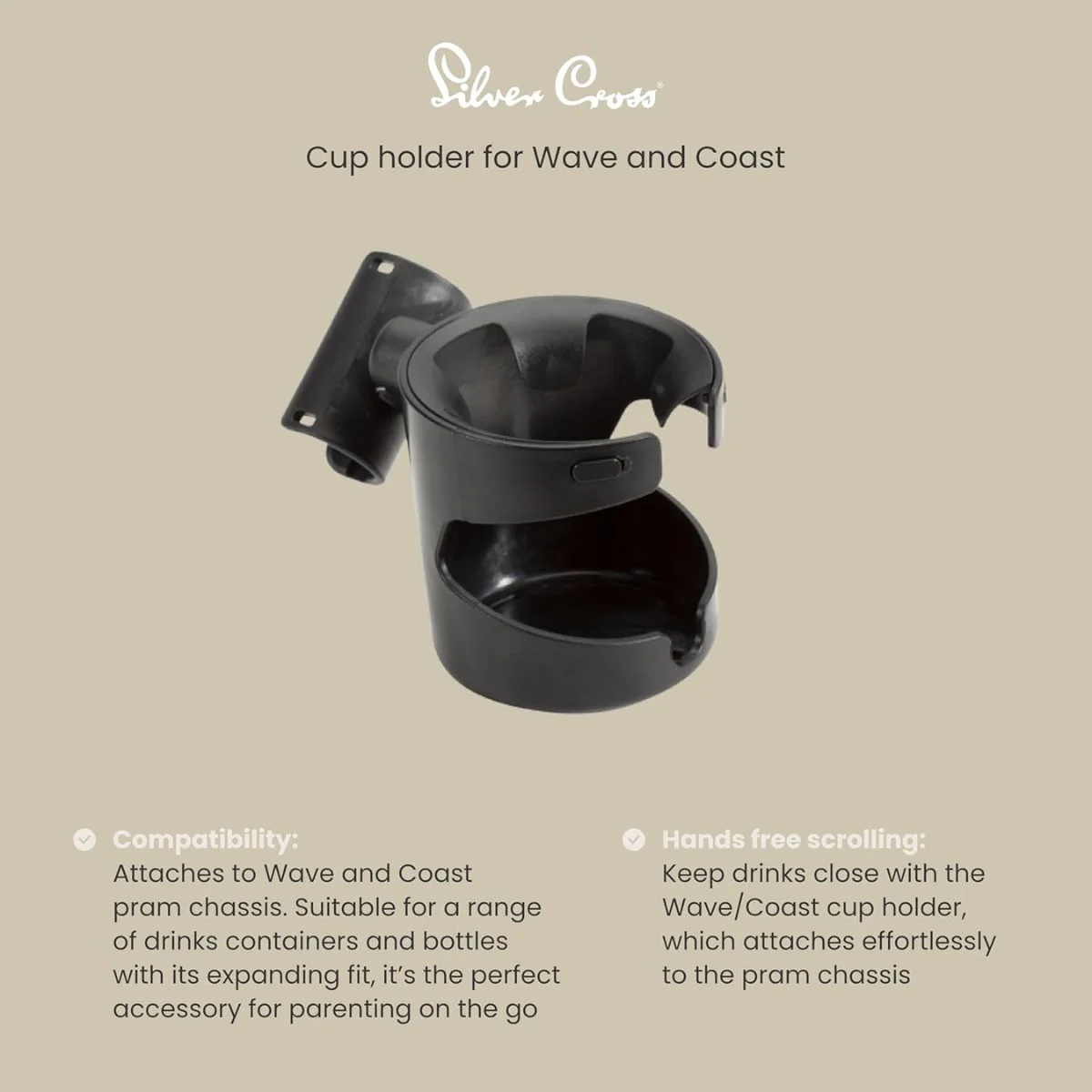 Silver Cross Cup Holder - Wave/Coast - Image 4