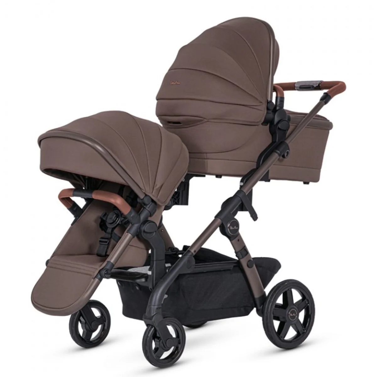 Silver Cross Wave 3 Single-to-Double Stroller - Caramel - Image 6