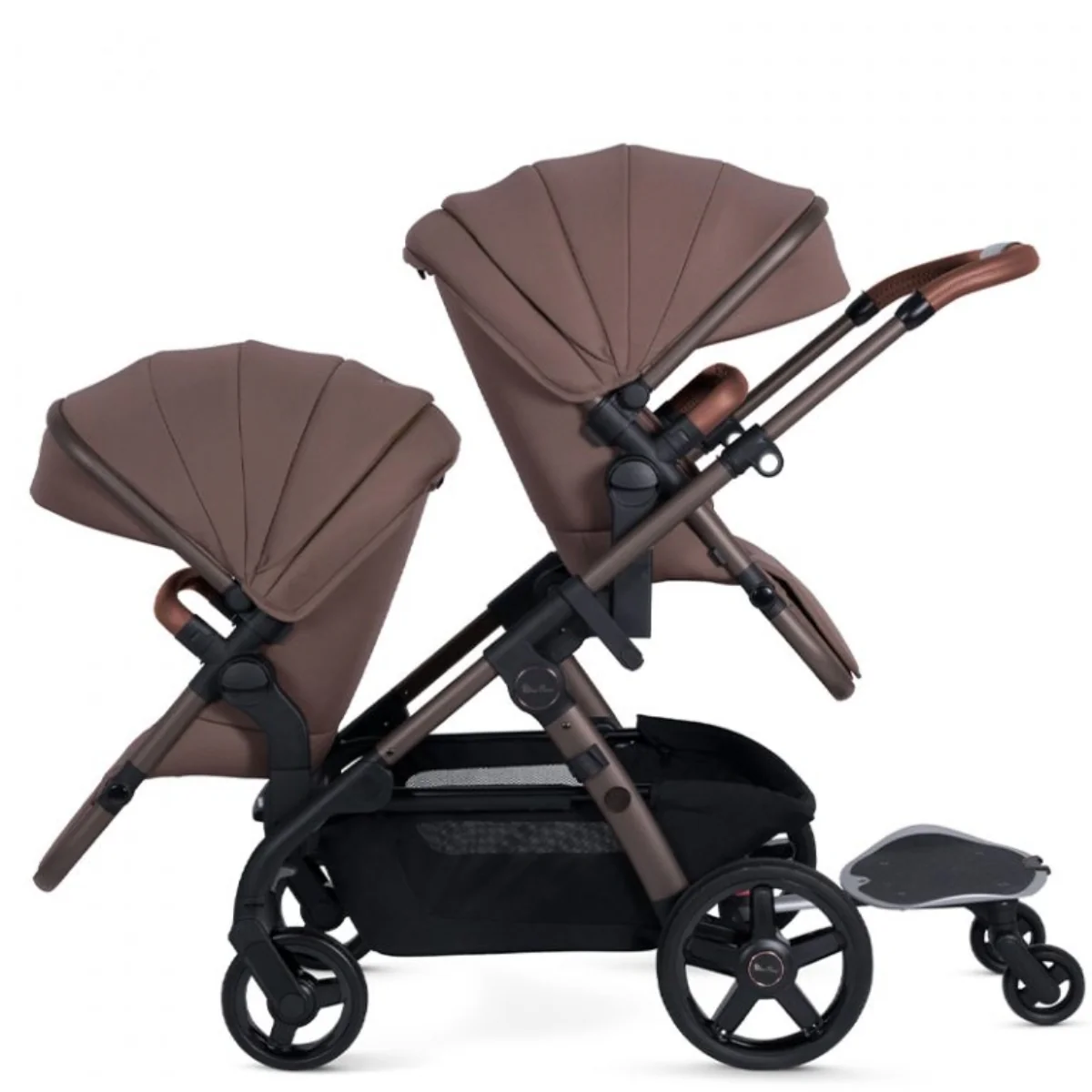 Silver Cross Wave 3 Single-to-Double Stroller - Caramel - Image 9