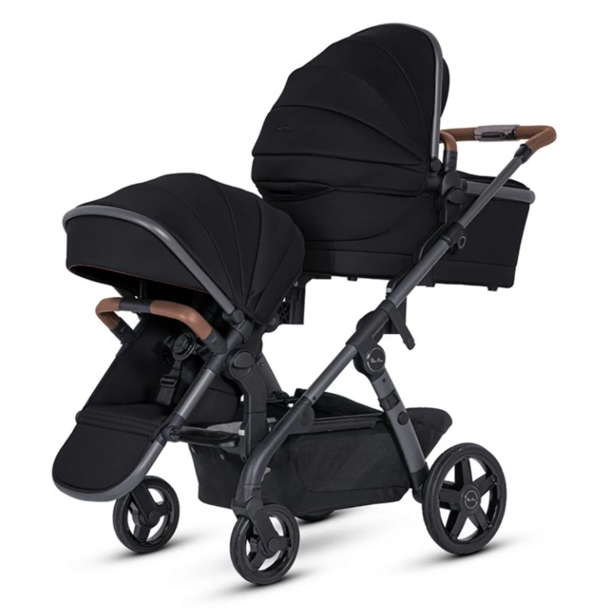 Silver Cross Wave 3 Single-to-Double Stroller - Licorice - Image 6