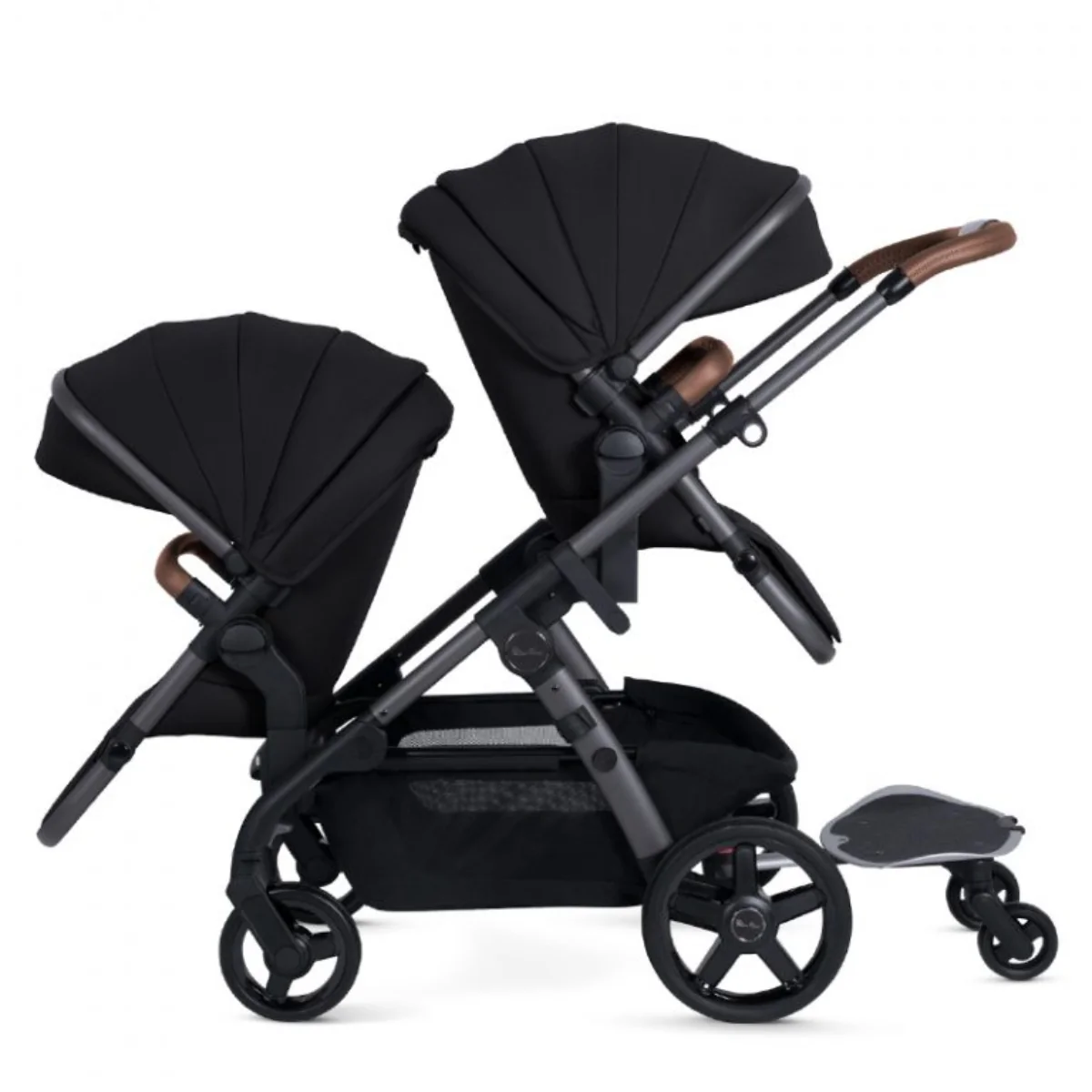Silver Cross Wave 3 Single-to-Double Stroller - Licorice - Image 8