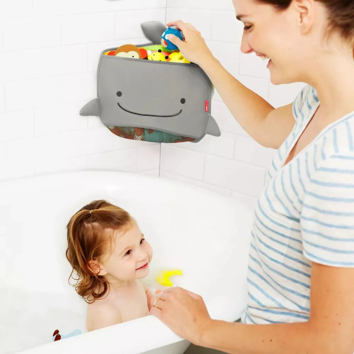 Skip Hop Moby Corner Bath Toy Organizer - Grey - Image 2
