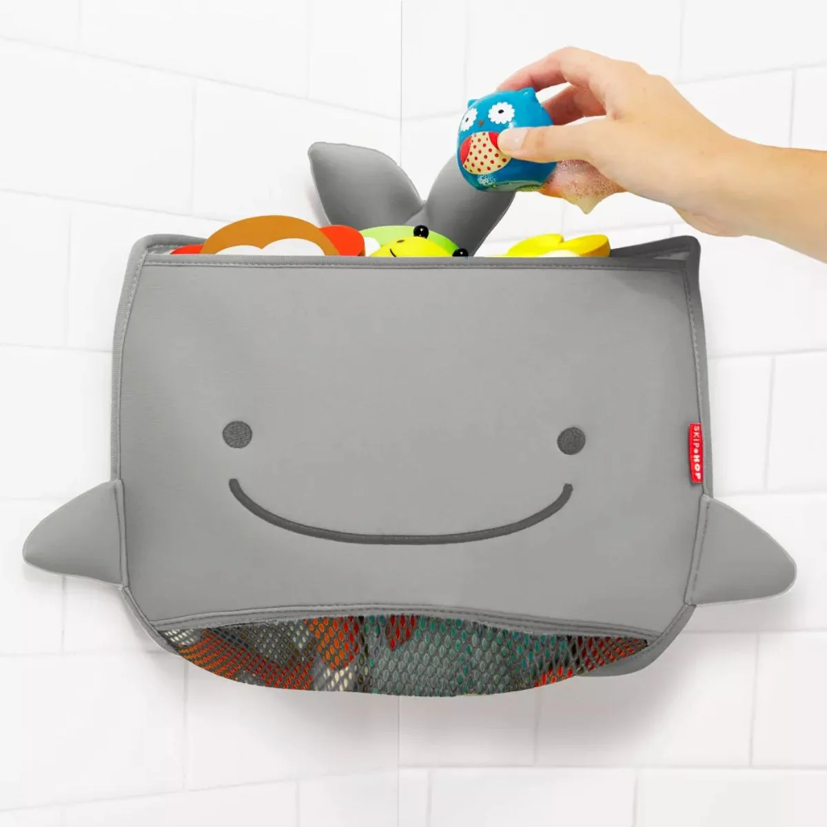 Skip Hop Moby Corner Bath Toy Organizer - Grey - Image 3