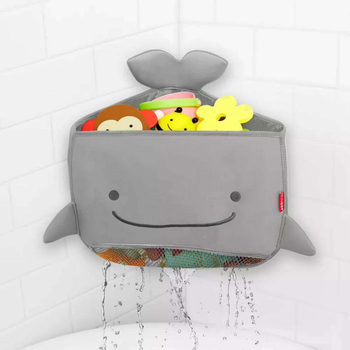 Skip Hop Moby Corner Bath Toy Organizer - Grey - Image 7