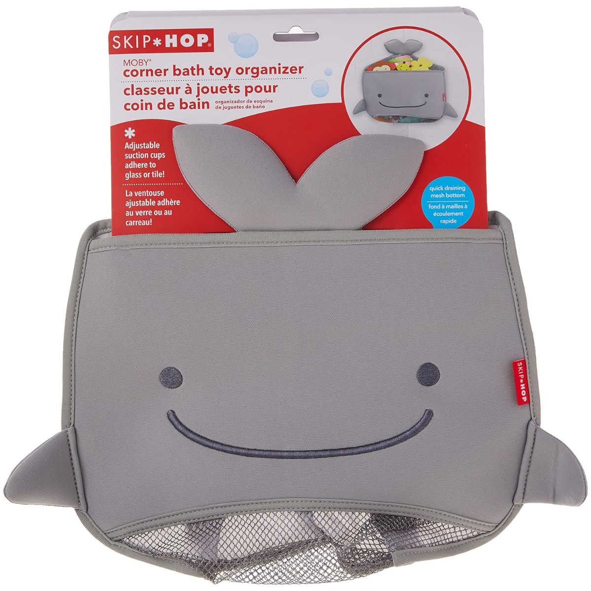 Skip Hop Moby Corner Bath Toy Organizer - Grey - Image 9