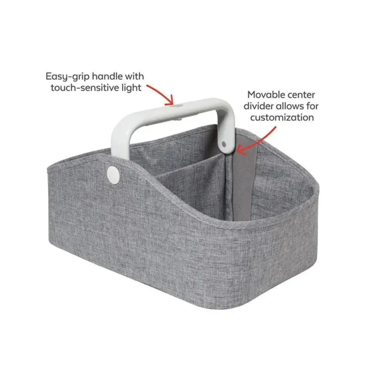 Skip Hop Nursery Style Light Up Diaper Caddy - Grey - Image 5
