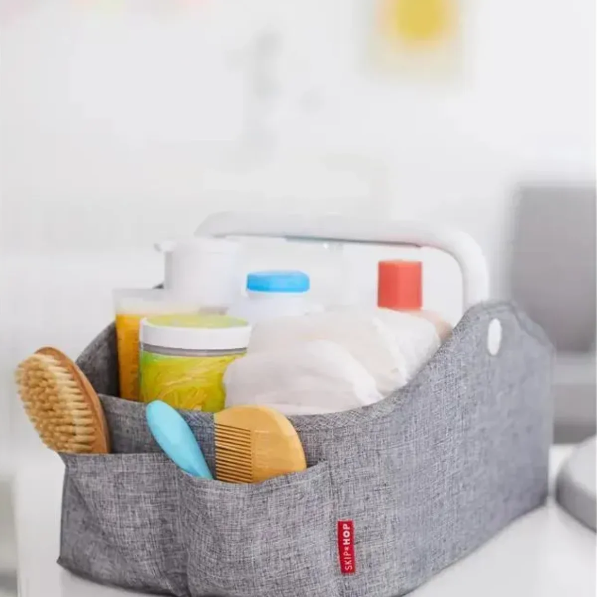 Skip Hop Nursery Style Light Up Diaper Caddy - Grey - Image 7