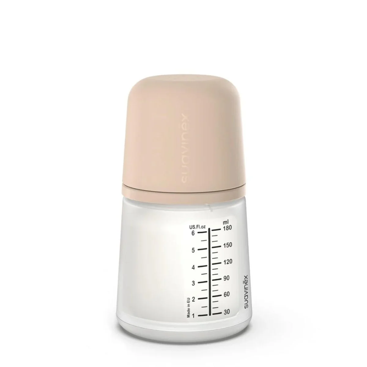 Suavinex Zero.Zero Anti-Colic Baby Bottle 6oz Adaptable Flow 0M+ - Light - Image 3