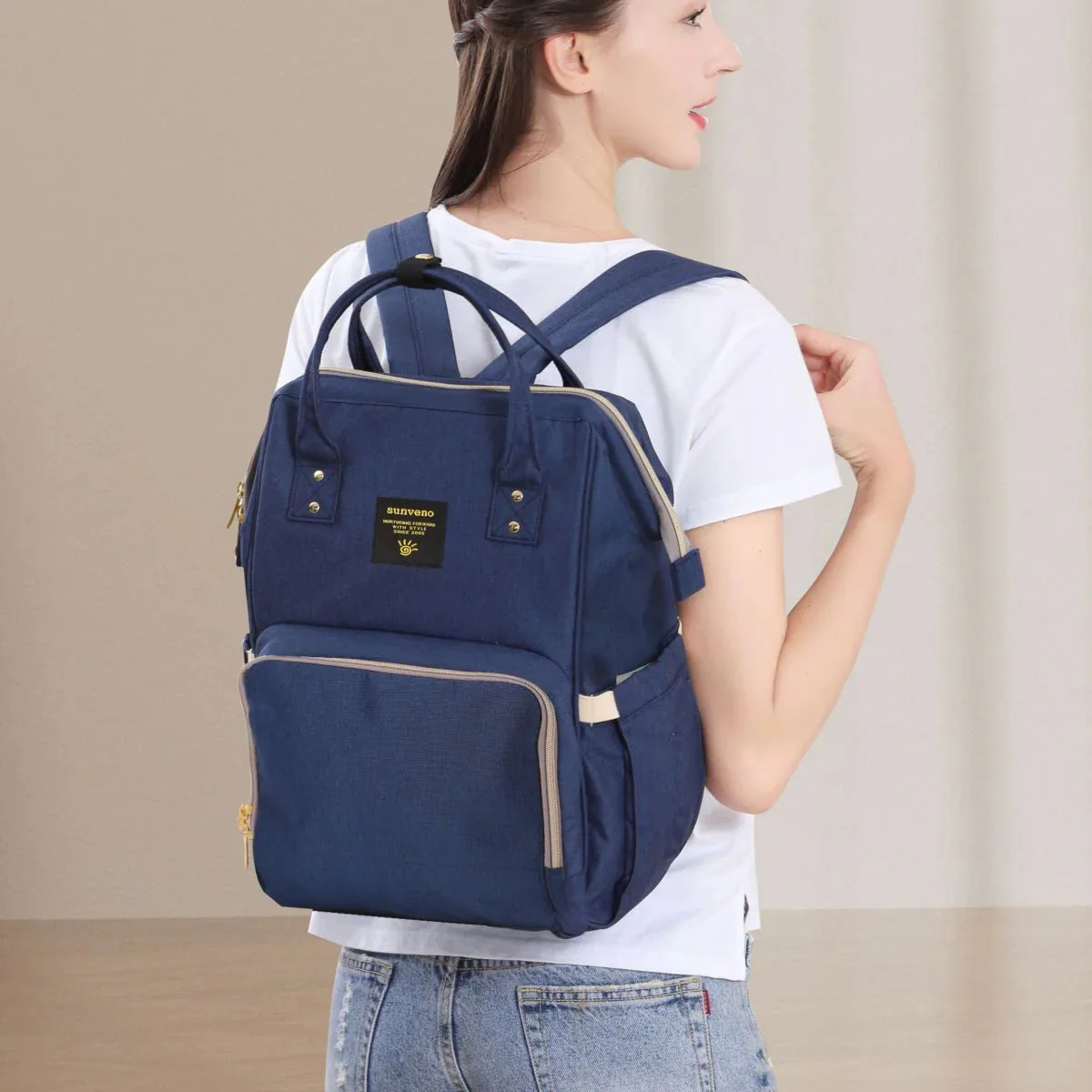 Sunveno Classic Diaper Backpack - Black - Image 11
