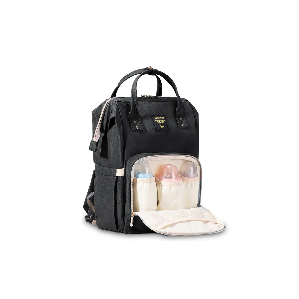 Sunveno Classic Diaper Backpack - Black - Image 8