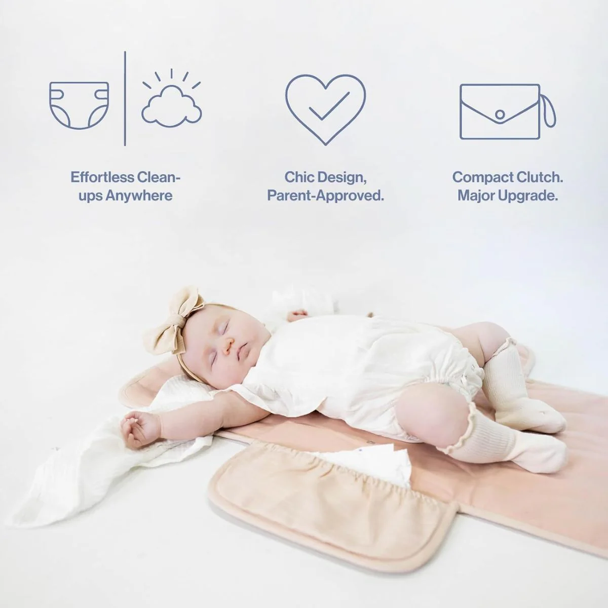 Toddlekind Mini Maven Portable Changing Pad - Blush - Image 5