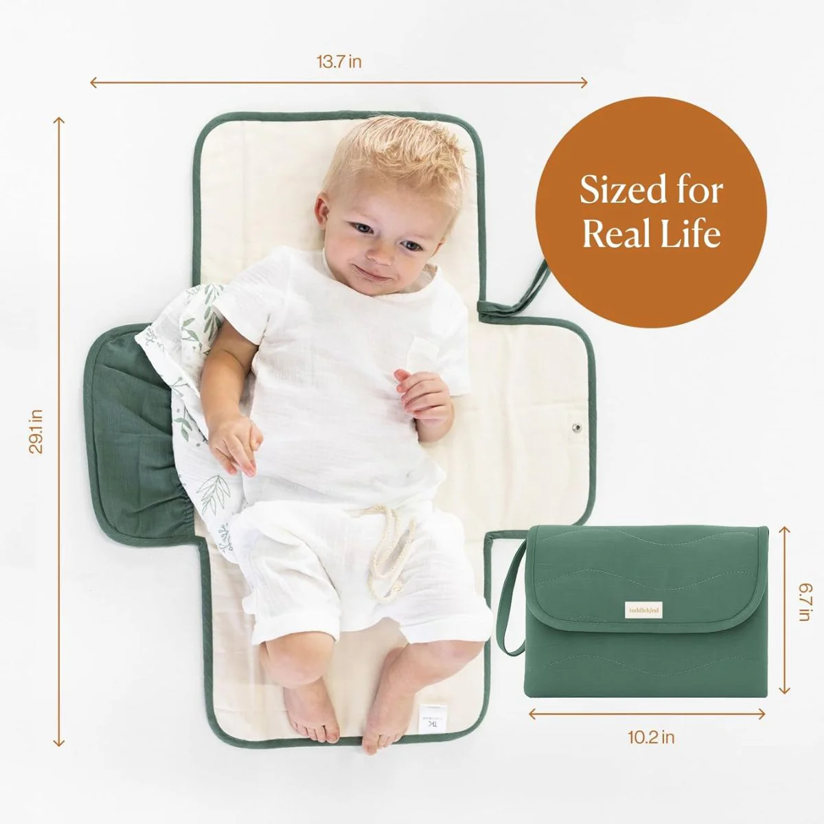 Toddlekind Mini Maven Portable Changing Pad - Forest - Image 6