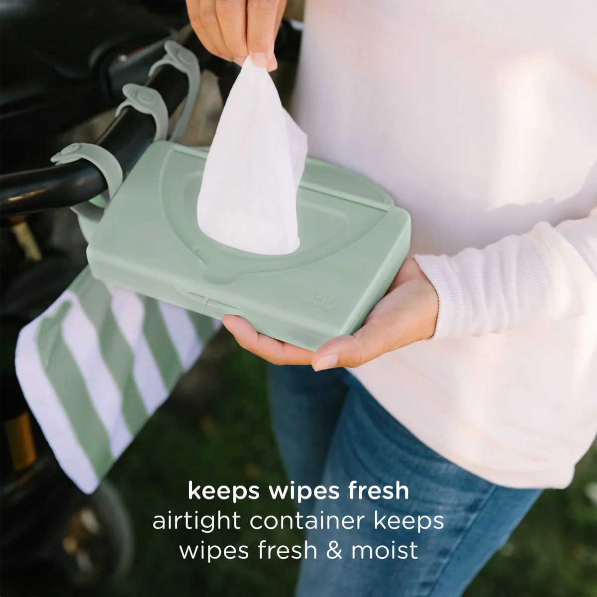 Ubbi On-the-Go Diaper Changing Gift Set 4-Piece - Sage - Image 10
