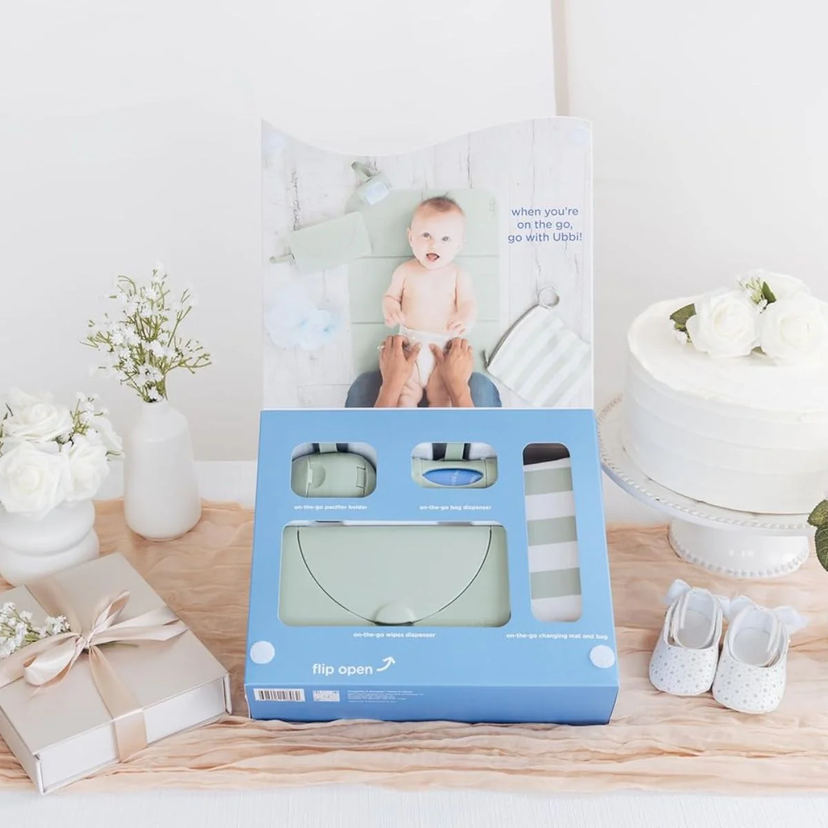 Ubbi On-the-Go Diaper Changing Gift Set 4-Piece - Sage - Image 13