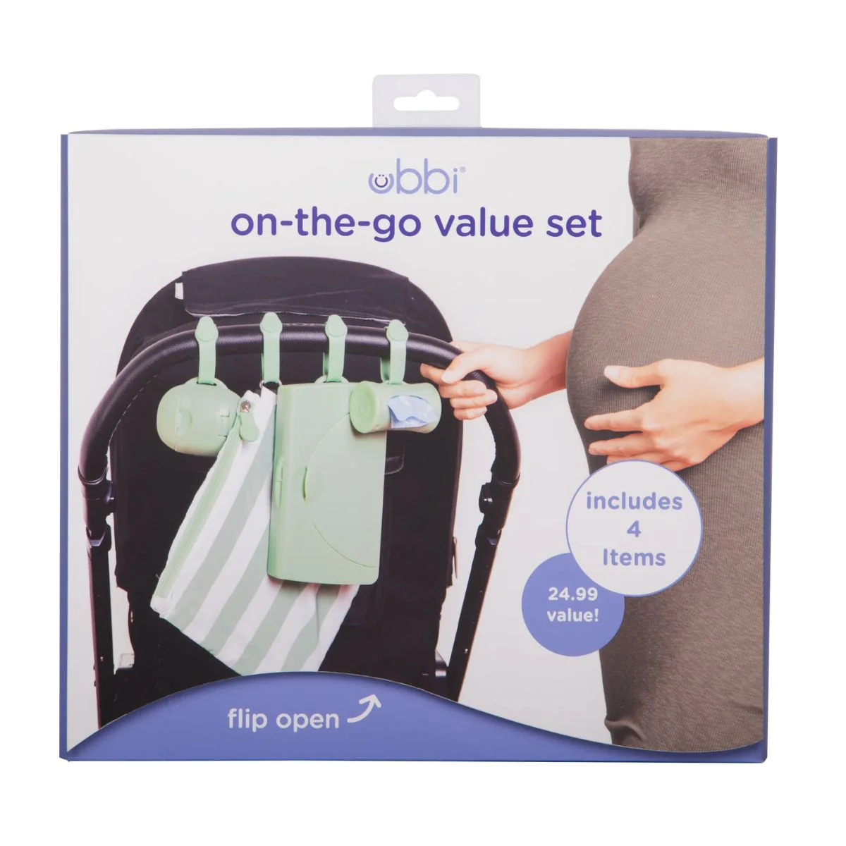 Ubbi On-the-Go Diaper Changing Gift Set 4-Piece - Sage - Image 3