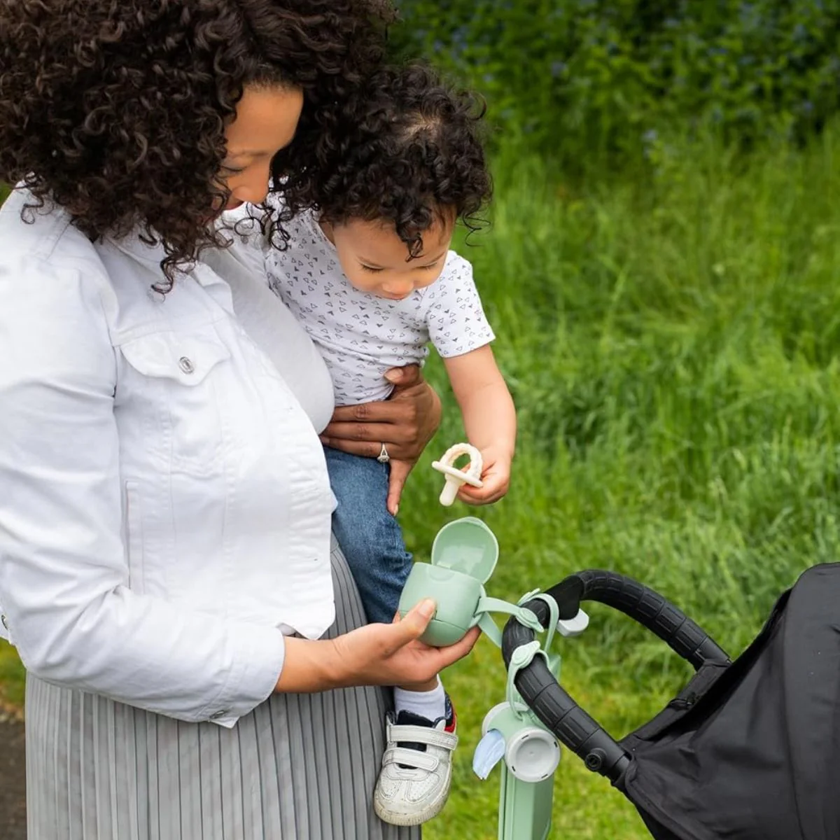 Ubbi On-The-Go Pacifier Holder - Sage - Image 9