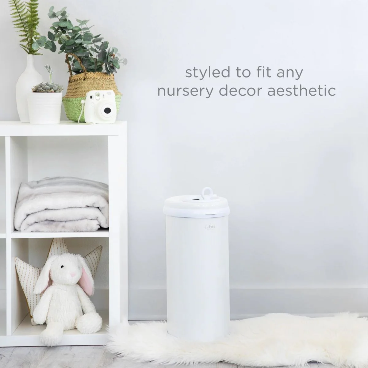Ubbi Steel Diaper Pail Odor Control System - White - Image 10