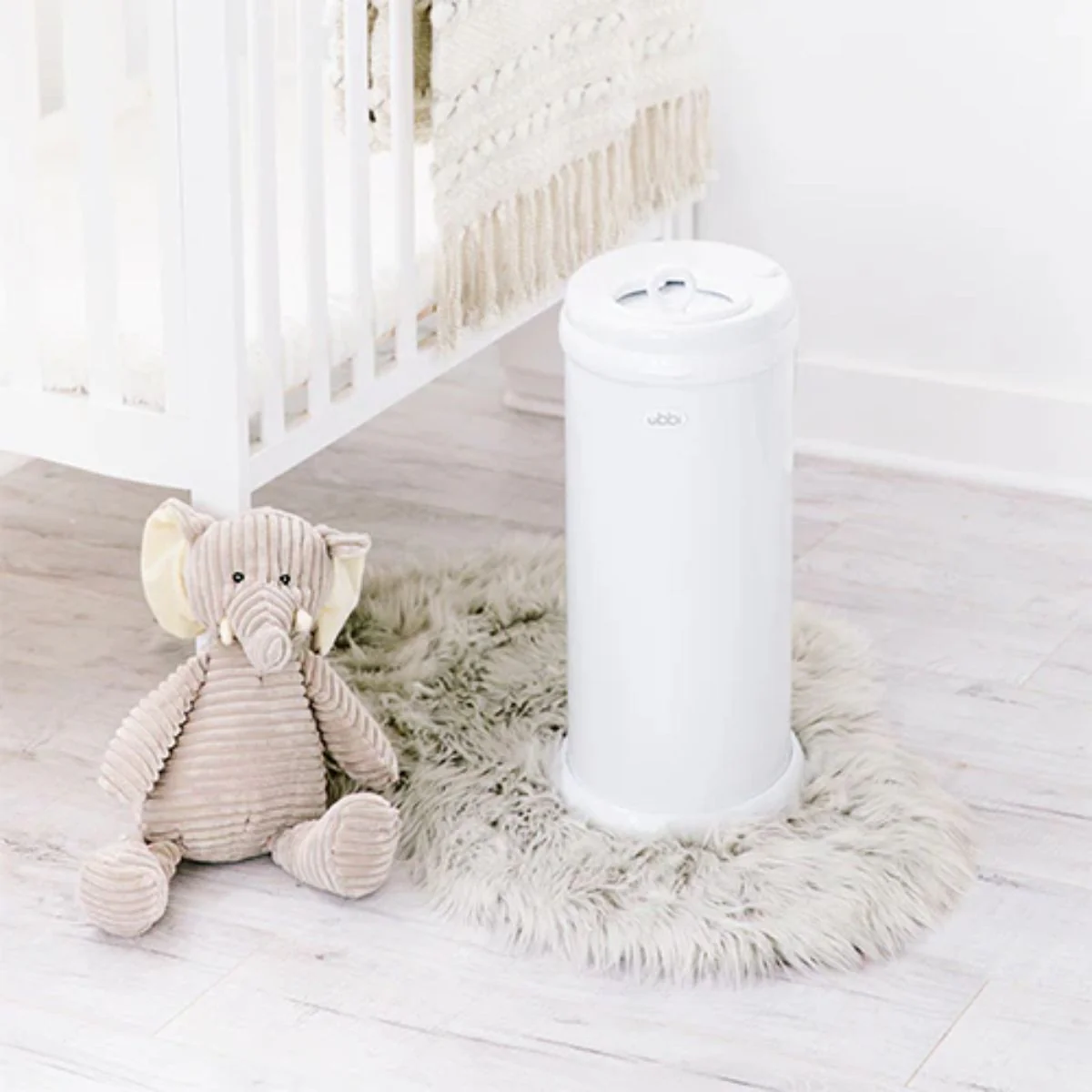 Ubbi Steel Diaper Pail Odor Control System - White - Image 13