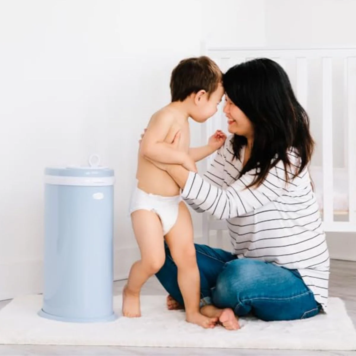 Ubbi Steel Diaper Pail Odor Control System - White - Image 17