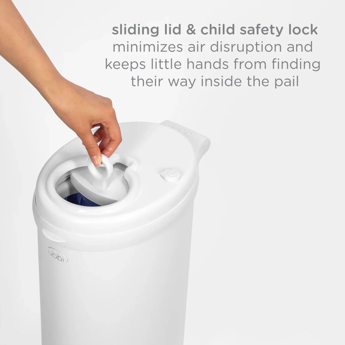 Ubbi Steel Diaper Pail Odor Control System - White - Image 8