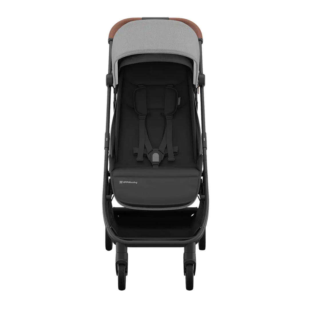 UPPAbaby Minu V3 Compact Stroller - Greyson (Charcoal Melange / Carbon Frame / Saddle Leather) - Image 3