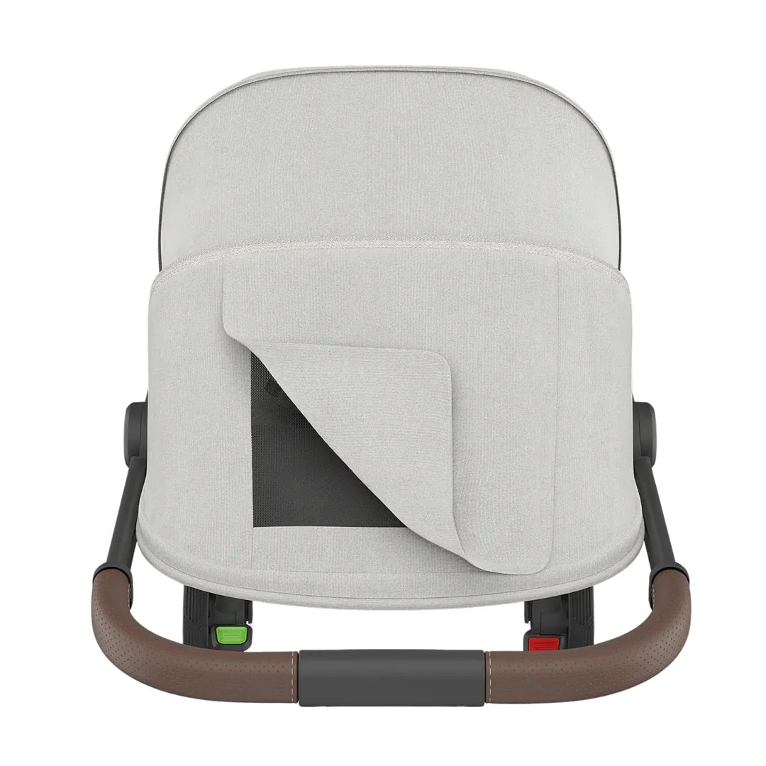 UPPAbaby Minu V3 Compact Stroller - Savannah (Pearl Gray Melange / Carbon Frame / Chestnut Leather) - Image 6
