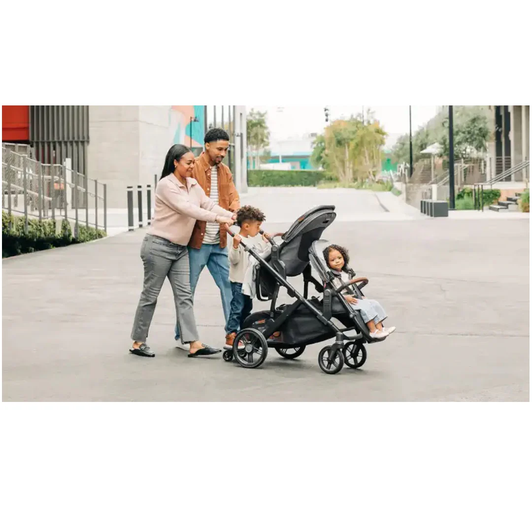 Uppababy Vista V3 Stroller - Theo Dark Taupe/Silver Frame/Chestnut Leather - Image 10