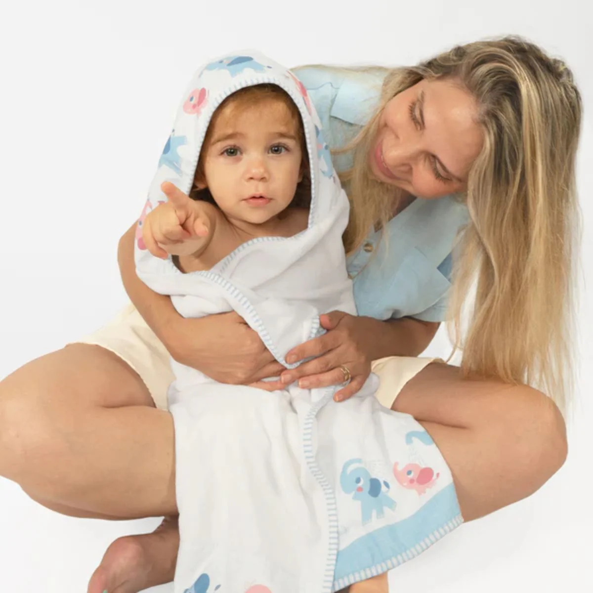 Yookidoo Bath Set Elephant Baby Shower 0-24M - Cloudy Blue - Image 5