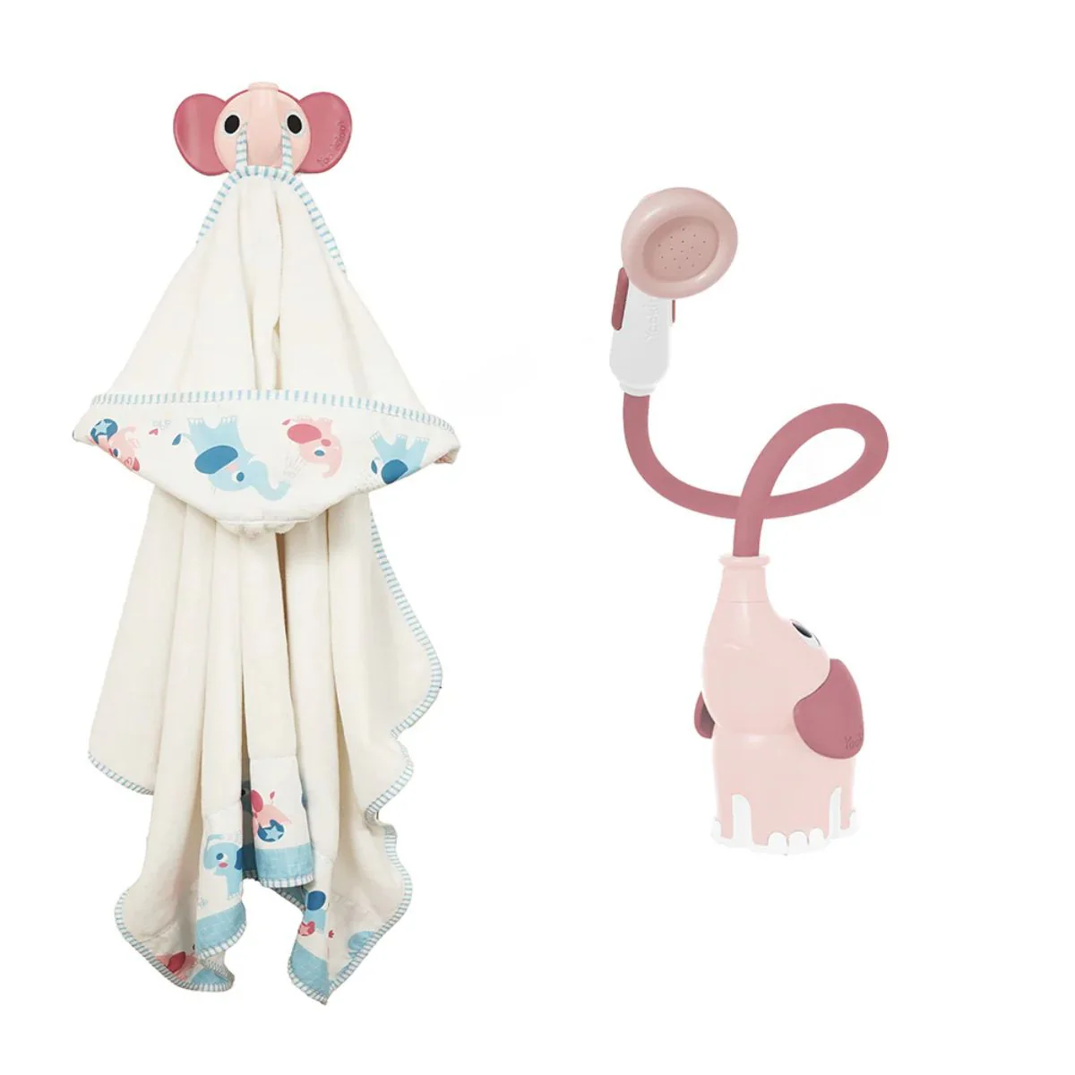 Yookidoo Bath Set Elephant Baby Shower 0-24M - Pink - Image 4