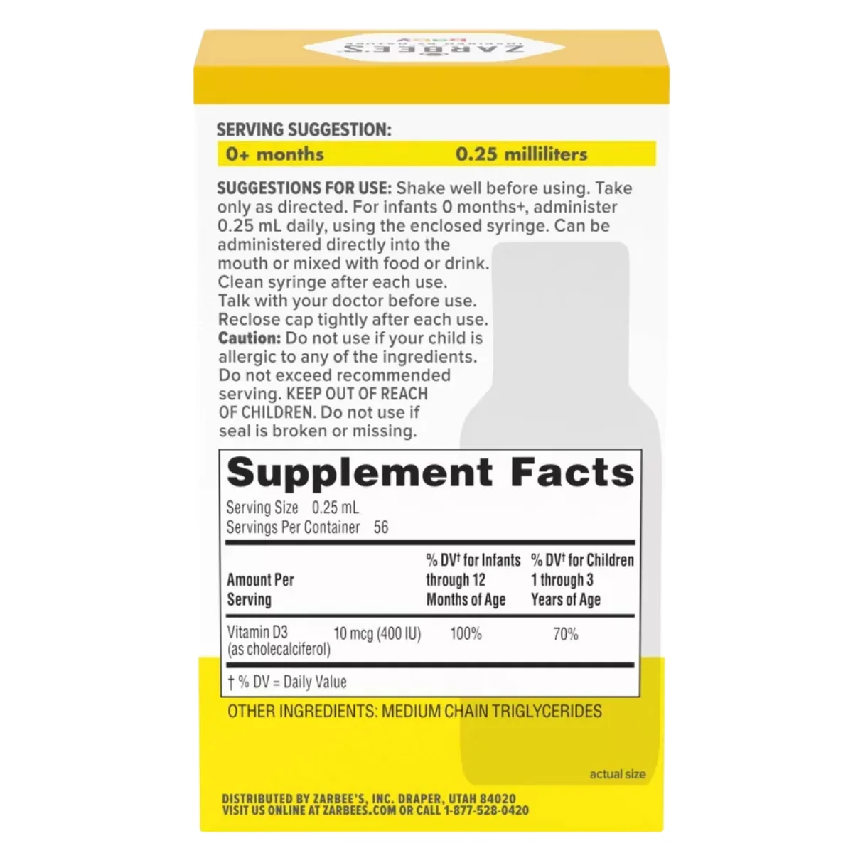 Zarbee's Vitamin D Drops for Infants - Image 7