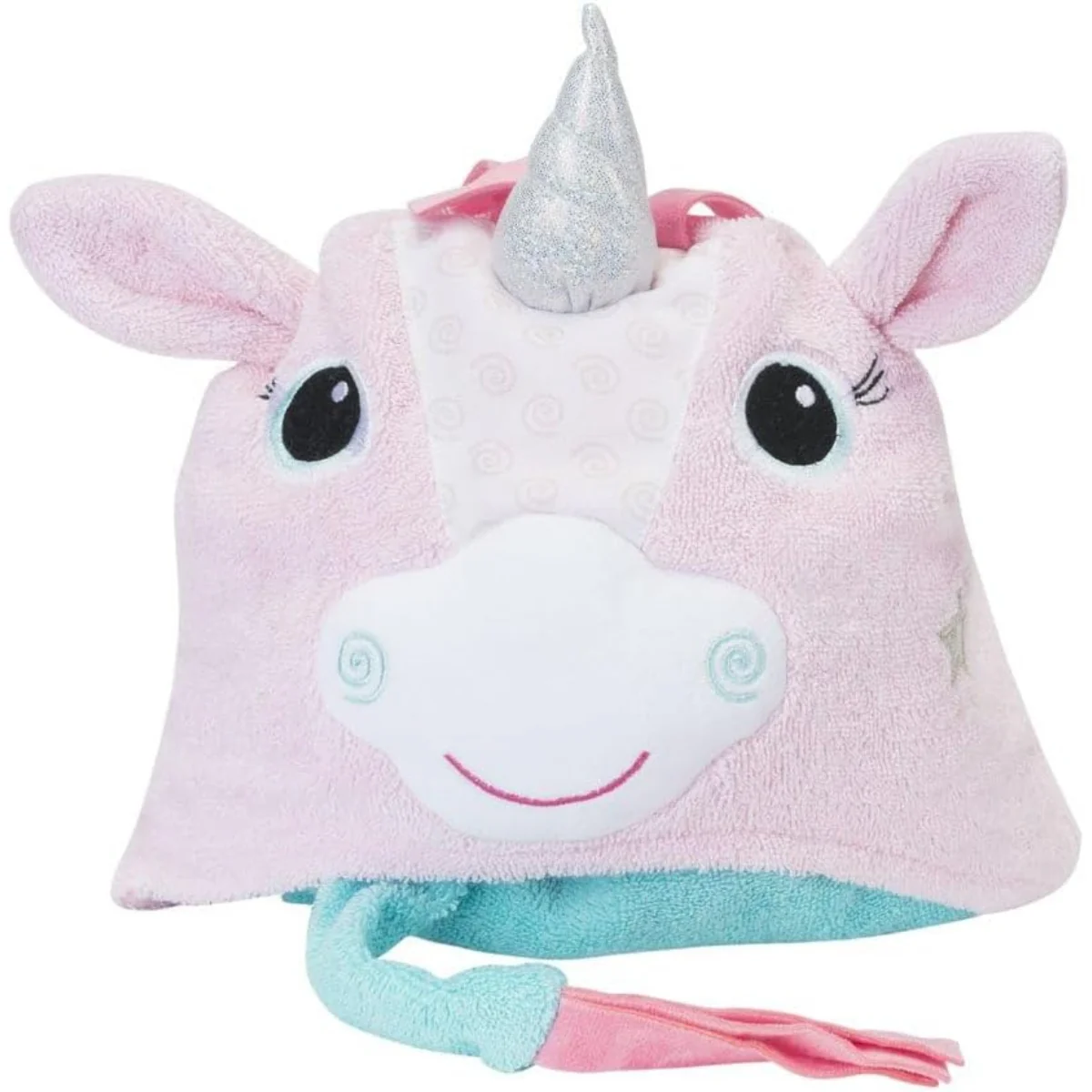 Zoocchini Kids Plush Terry Hooded Bath Towel - Allie the Alicorn - Image 5